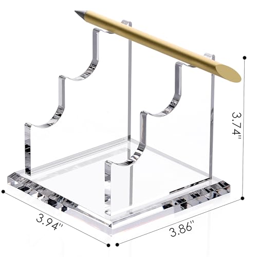 SANRUI 3 Tier Acrylic Pen Holder Display Stand, Clear Desk Pencil Rack - style: 3 Tier