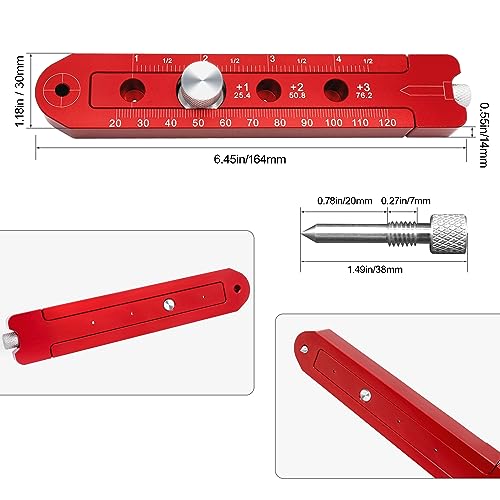 Mini Pocket Compass Scriber, Woodworking Arc Drawing Ruler - style: Pocket Compass - 1" – 7" Range