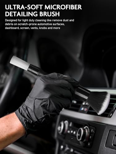 Fantasticlean 9PCS Car Detailing Brush Set, Interior Leather Cleaning - size: IT-ACS03-NT