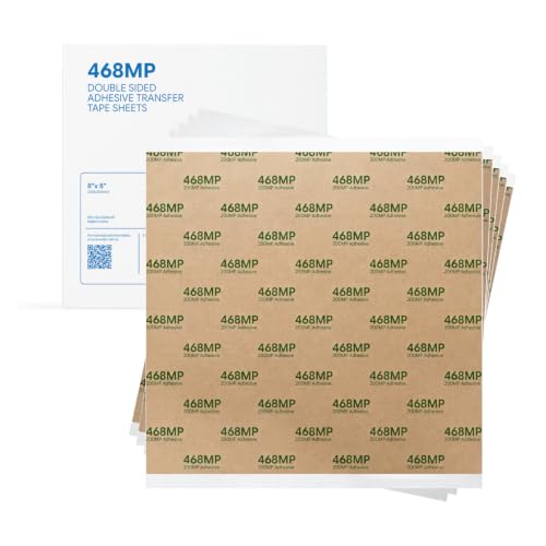 Gizmo Dorks 468MP Double Sided Adhesive Transfer Tape Sheets - 8 x 8 in - size: 8" x 8"