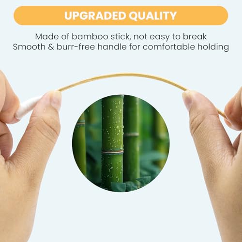 200PCS 6 Inch Cotton Swabs (Large Cotton Head) in Storage Box - size: 200PCS Lagre Cotton Head