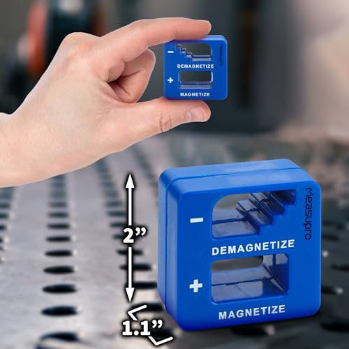 Drill Bit Magnetizer & Demagnetizer Tool for Screws, Blue, 3 Pack - color: Blue