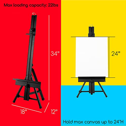 MEEDEN Tabletop Easel Stand for Painting: Aluminum Art Painting Easel - size: 34" High