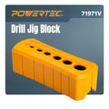 POWERTEC Drill Guide Block for Straight Holes with 6 Bit Sizes (71971V) - style: Multi-Functional Drill Guide Jig Block (6 Sizes)
