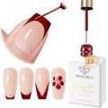 modelones Burgundy French Tip Liner Gel Polish 15ml Nail Art Detail Brush - color: A-Burgundy-1