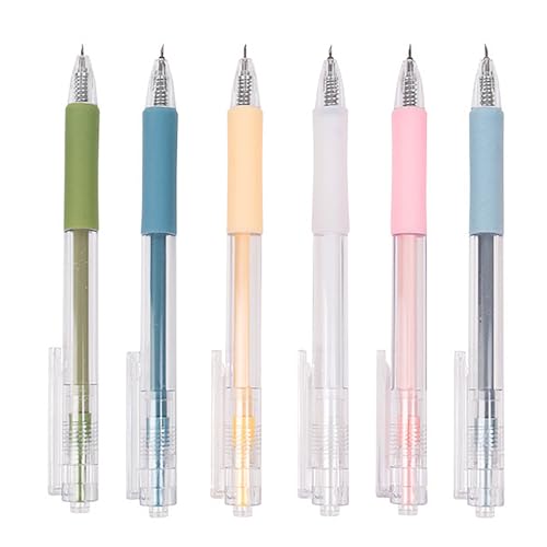 6 Pack Retractable Craft Knife Pen Set in 6 Colors, Precision Paper Cutter for DIY Projects, Art, Scrapbooking, Detail Hobby Blade for Stickers