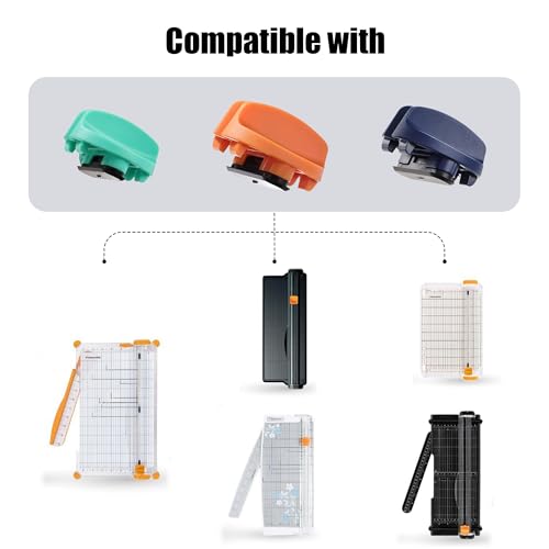 4-Pack Trimmer Replacement Blades for Fiskars Paper Trimmer, Replacement Blade for All Series of Fiskars/Portable&Precision Trimmer,Arts and Crafts,3 Cutting&1 Scoring Blades,a Slider,Blue - style: Blue (4 Blades)