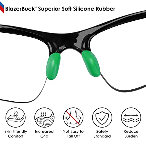 BLAZERBUCK Replacement Nose Pads Nose Piece for Oakley Half Jacket 2.0 OO9144/Half Jacket 2.0 XL OO9154 Sunglass - color: Dark Green