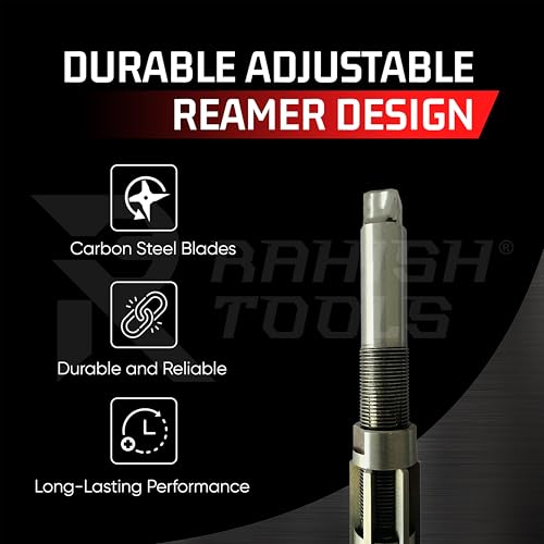 Adjustable Hand Reamer H4-H11 for Metal & Wood Repairs, 15/32" to 1-1/16" - size: H4 to H11 - 8Pcs