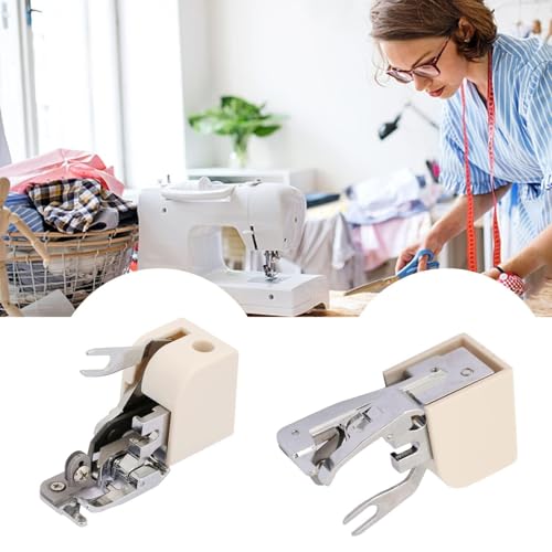 Universal Presser Foot, Side Cutter Sewing Machine Presser Foot Compatible with Low-Shank Multi-Function Household Sewing Machines Feet, NOT for Older Model/Industrial/Mini Machines