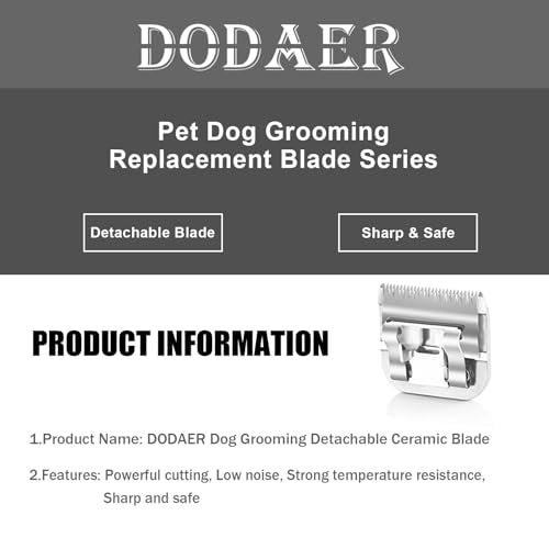 5/8HT Grooming Ceramic Pet Clipper Blades Compatible with Andis & Oster A5 - color: Silver, size: 5/8HT 16mm