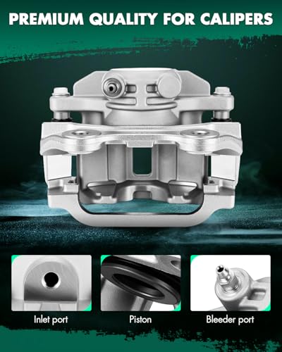 SCITOO 18B4726 Rear Left Driver Disc Brake Caliper Assembly with Bracket - size: Rear Driver[18B4726]Silver