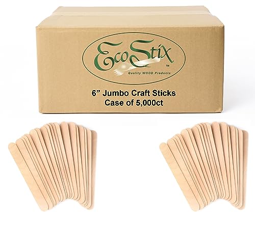 Eco Craft Stix Jumbo Craft Sticks. Case of 5000 ct - size: 5000 Count