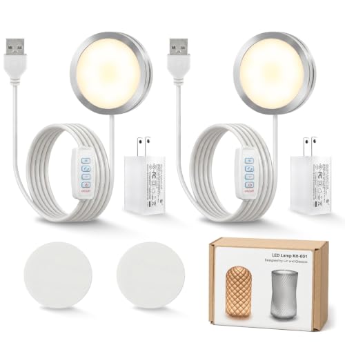 2PCS LED Lamp Kit 001 with 2-Chargers for Bambu Lab MH001 3-Color Dimmable