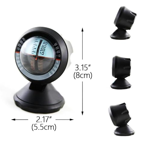 Timloon Car Inclinometer Level Tilt Gauge Indicator Gradient Balancer Tool for Off-Road Vehicle and self-Driving Travelling Supplies