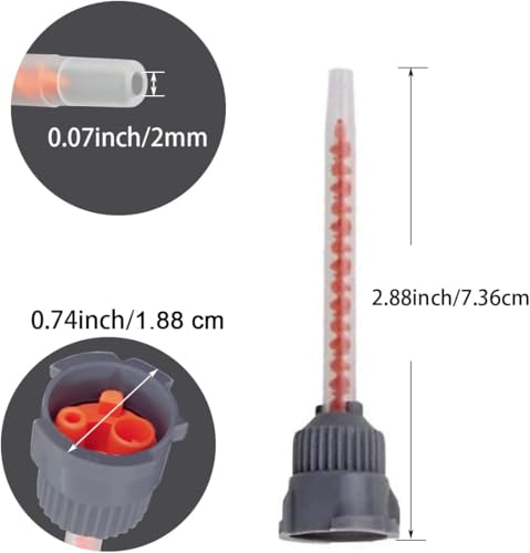 21 Pieces Mixing Nozzles Mixer Tubes Tip 10:1