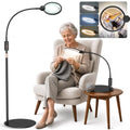 Rechargeable Cordless Floor Magnifying Glass with Light and Stand
