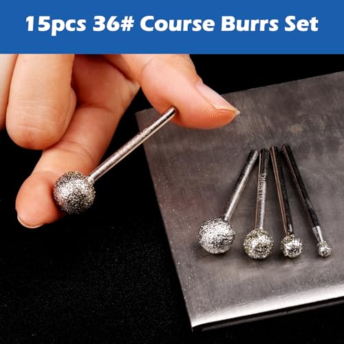 1/8 Shank Diamond Grinding Burr Drill Bit Ball Shape Rotary Bit