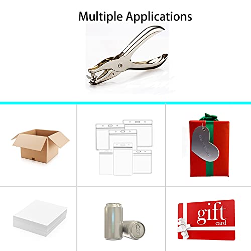 Small Single Hole Punch, 1/4" & 1/8", Handheld Circle Shaped Hole Puncher - size: 1/4 and 1/8