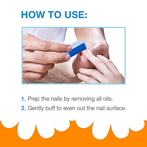 Flowery Disposable Nail Buffer Block, 180 Grit, Blue, 100 Count - size: 100 Pcs (Pack of 1)