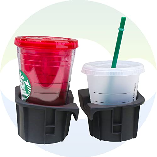 Osompar Cup Holder Insert (Pair) Compatible with 2005-2015 Toyota Tacoma Replaces 66991-04012 66992-04012