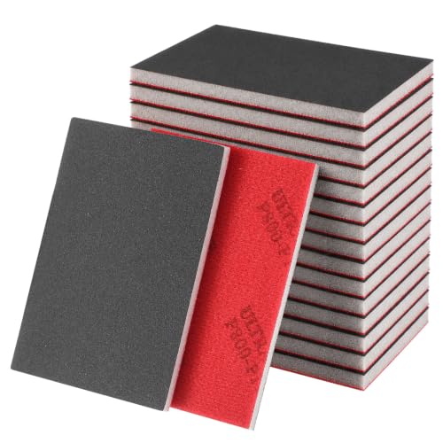 30 Pcs 320-2500 Grit Sanding Sponge, Ultra Fine Sanding Sponges Pads, Soft Foam Shine Block Wet Dry Polish Pads, Ultra Fine Grit Sandpaper for Model Drywall Metal Wood Furniture Polishing - style: 320-2500 Grit