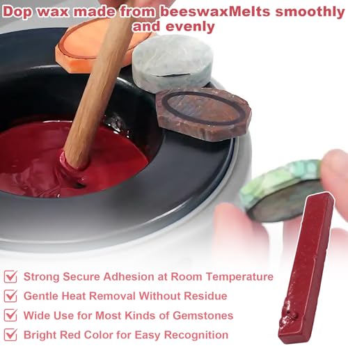 showingo Red DOP Wax Sticks Replacement for Lapidary Cabochon 4 Pack - color: Red DOP Wax-4P