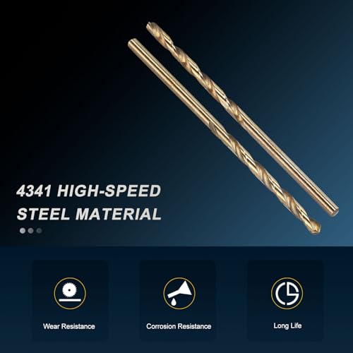 PATIKIL #40 Drill Bit Micro 4341 High-Speed Steel for Thin Metal 5 Pack - size: #40