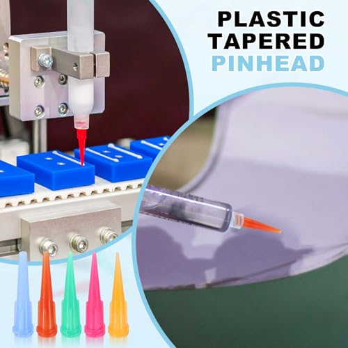 uxcell 100Pcs Plastic Tapered Pinhead, 18 Gauge 0.84mm Glue Blunt Tips