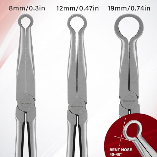 TOOLEAGUE 3Pcs Extra Long Hose Gripper Pliers Set, 11" Long Reach Pliers - size: 3pcs,11"