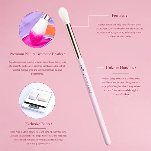 Jessup Eyeshadow Brushes Set for Blending, Eyeliner, Eyebrow 15pcs T294 - color: B-Blushing Bride