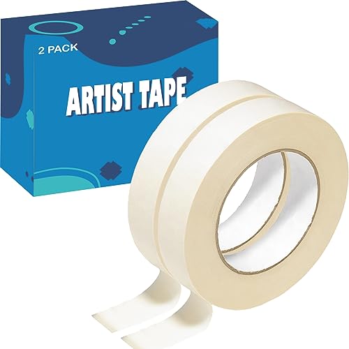 ALLFUN 2 Pack Masking Tape Painters Tape Artist Tape for Canvas Watercolor