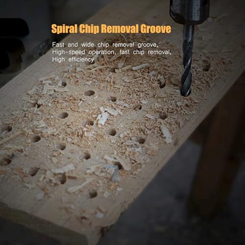 7 Pcs Brad Point Drill Bit Set for Wood - size: 1/8-3/8 (7pcs)