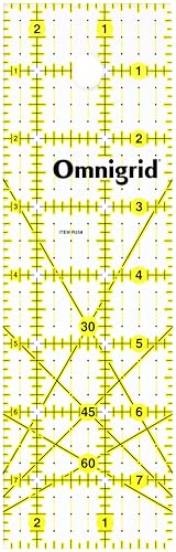 Omnigrip Clear Quilting Ruler by Omnigrid, Cuts 2-1/2'' x 8''" Fabric - size: 2.5" x 8"