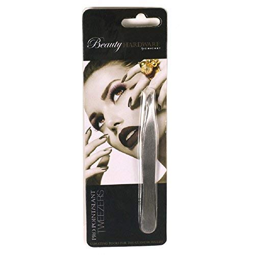 Cricket Beauty Hardware Pro Point/Slant Tweezers - Professional Hair Removal Tool w/Precision Slanted Tip, Durable German Stainless Steel, Superior Grip for Eyebrows, Ingrown Hairs & Facial Grooming - style: Point/Slant Tweezers