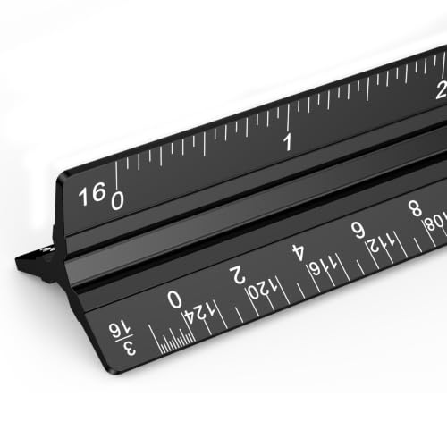 12 Inch Aluminum Architectural Scale Ruler, Aluminum Architect Ruler