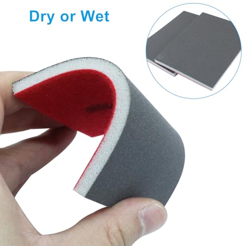 2000 Grit Sanding Sponge, 4" x 3", 20Pcs - style: 2000 Grit
