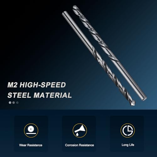 PATIKIL #13 Drill Bit Micro M2 High-Speed Steel 135° for Metal 12 Pack - size: #13 (4.699mm)