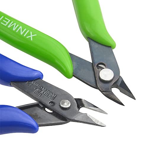 5PCS Wire Cutters Precision Electronic Flush Cutters Mini Cutting Pliers for Ultra-fine Cutting Needs (5 Colors) - color: Multi-color, size: 5Pack