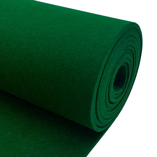 aufodara Felt Fabric 11.8 x 98.4 inch Craft Felt Fabric Roll, Felt 3mm Thick for Felt Table Mats DIY Arts & Crafts Patchwork Sewing Decorations (Green) - color: Green