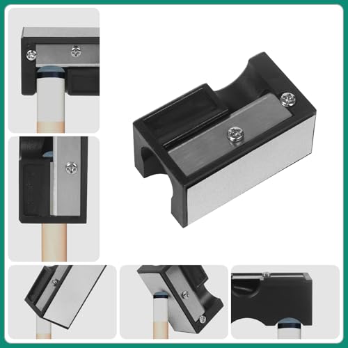 Vefungyan Billiards Pool Cue Tips Shaper: 2pcs Multifunctional Pool Stick Rapid Repair Tool and Polish Sandpaper Accessories
