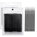 Dming 200PCS Micro Applicators Brushes Mini Cotton Swabs Remove Grafted Eyelash Glue Dedicated Brush Disposable Microswabs for Eyelash Extensions Make up and Lash Clean and Personal Care (Black 1) - color: black 1