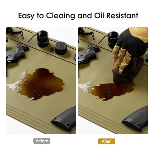 OneTigris Gun Cleaning Mat, Gun Mat - color: Brown, size: Small