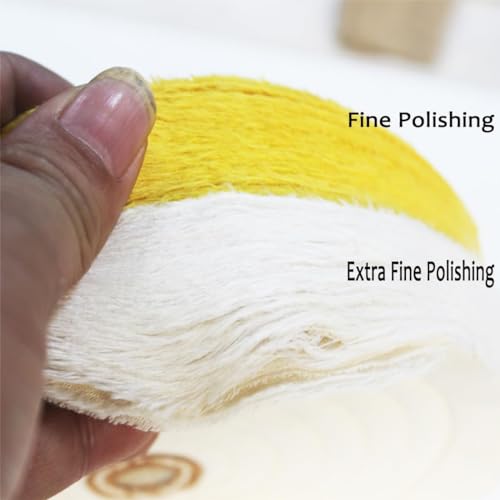 2 Pcs 8'' Extra Thick Cotton Buffing Wheels, 5/8'' Arbor Hole - style: Cotton Buffing Wheels