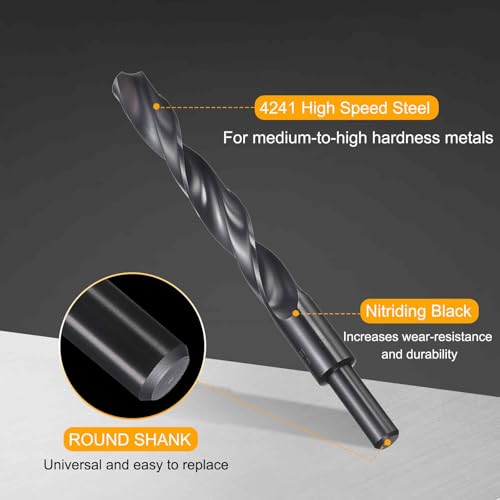 HARFINGTON 15.5mm Drill Bit 10mm Reduced Shank Round 4241 HSS 118° - size: 15.5mm, style: 10mm Shank