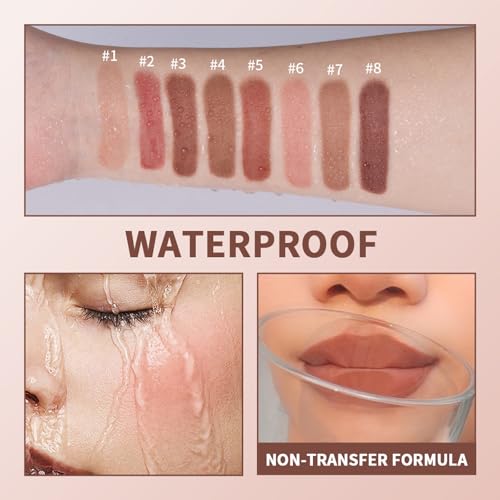 Cushion Matte Lip Blush Stick,Moisturizing Long Lasting Transfer Proof #7 - color: Color #7