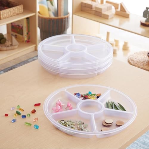 Kaplan Early Learning Company Loose Parts Sorting Trays - Set of 4 - Clear