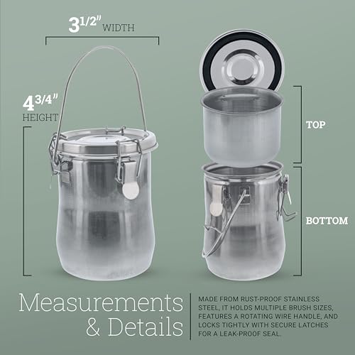 U.S. Art Supply Large Stainless Steel Leak-Proof Deluxe Paint Brush Washer