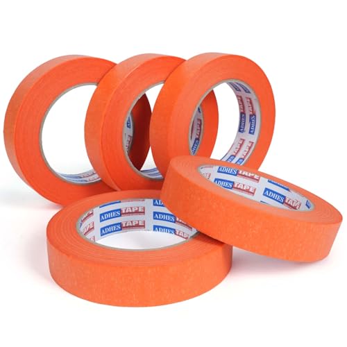ADHES Orange Masking Tape 0.94in x 55yds x 5rolls - size: 0.94in x 55yds
