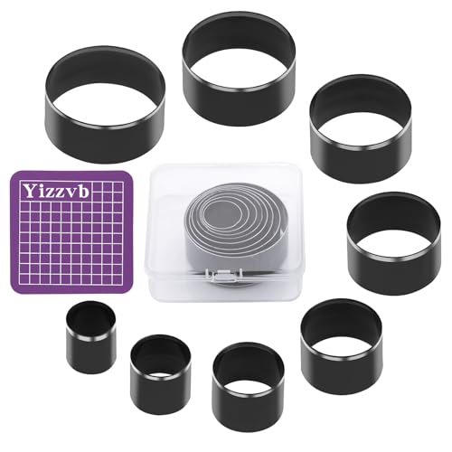 8 Pcs Leather Circle Cutter Tool, Leather Punch Tool Cutting Dies - size: 8 Pcs Round